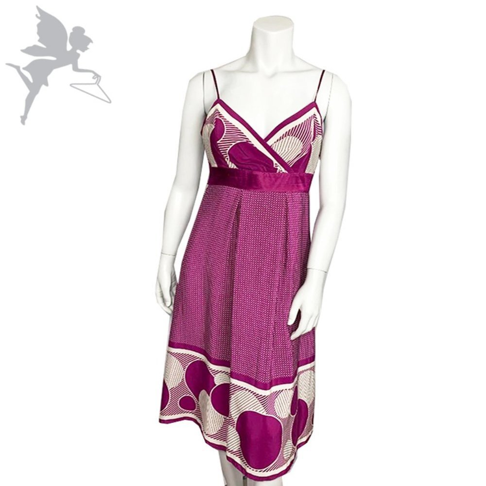 TED BAKER 90s Vibe Betria Silk Slip Dress With Tie Back